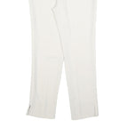 ARMANI COLLEZIONI Womens White Slim Straight Trousers Zip W30 L30 Tailored