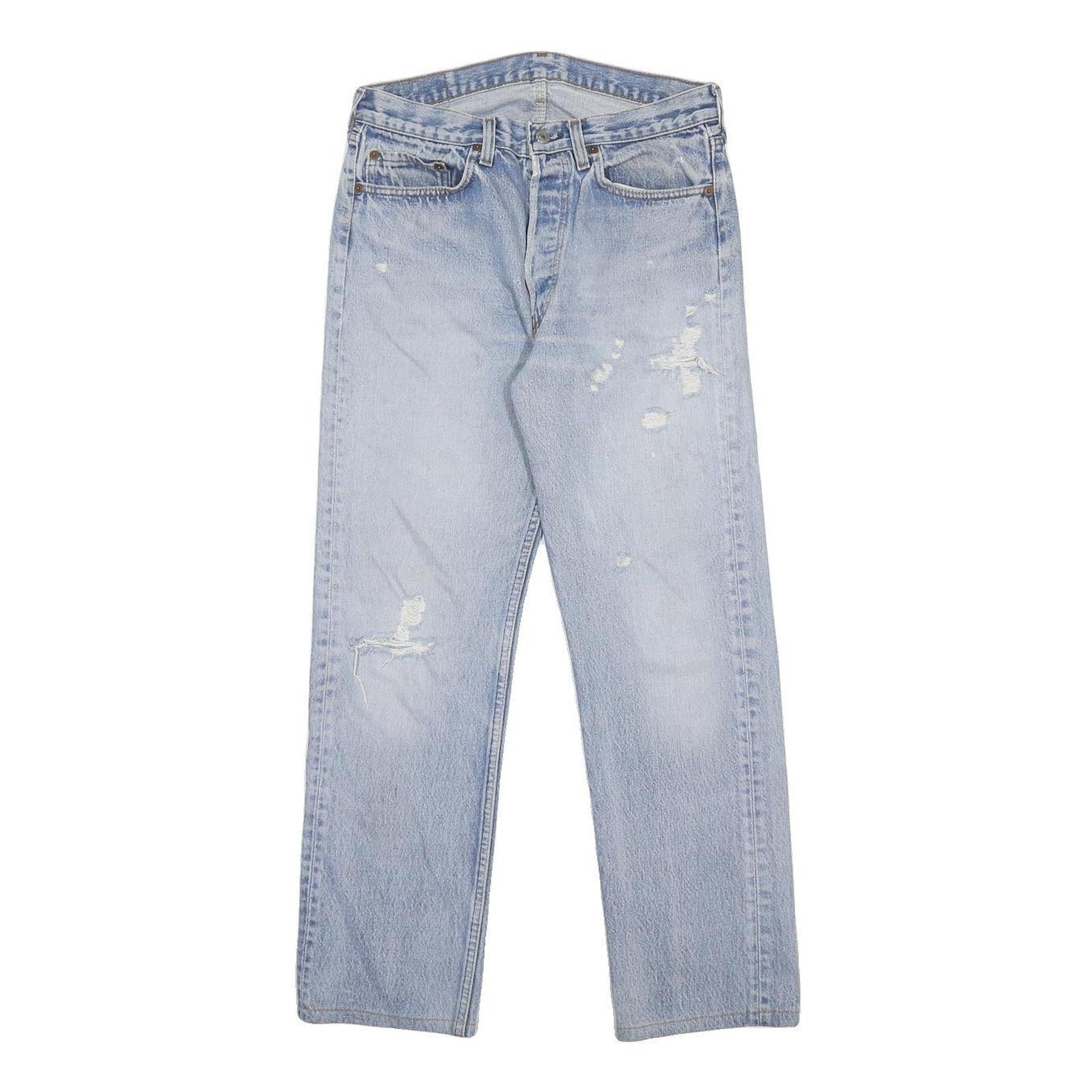 LEVI'S Mens Regular Fit Straight Leg Denim Light Blue W30 L29 Classic Cotton