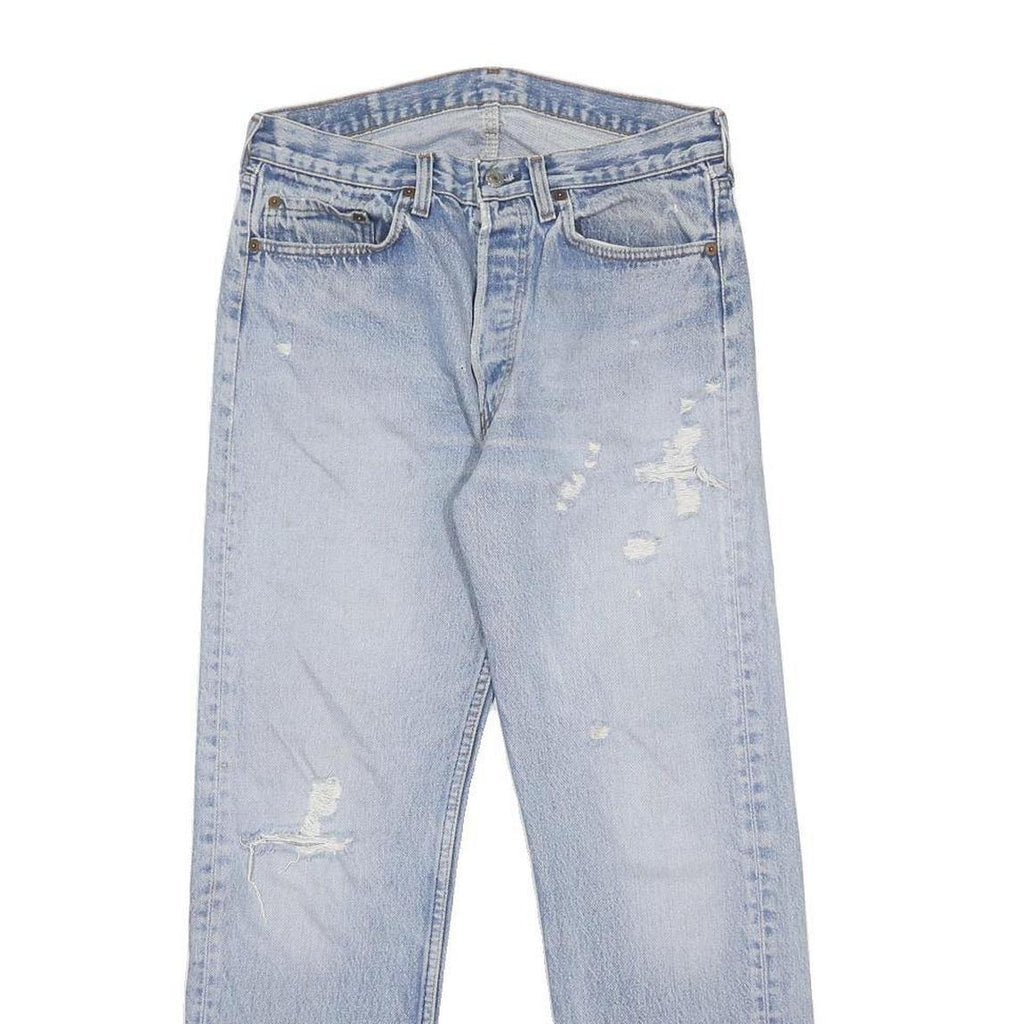 LEVI'S Mens Regular Fit Straight Leg Denim Light Blue W30 L29 Classic Cotton