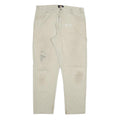 DICKIES Mens Cotton Blend Beige Slim Straight Trousers W36 L32 Workwear