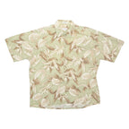 PIERRE CARDIN Mens Hawaiian Shirt Green Floral XL