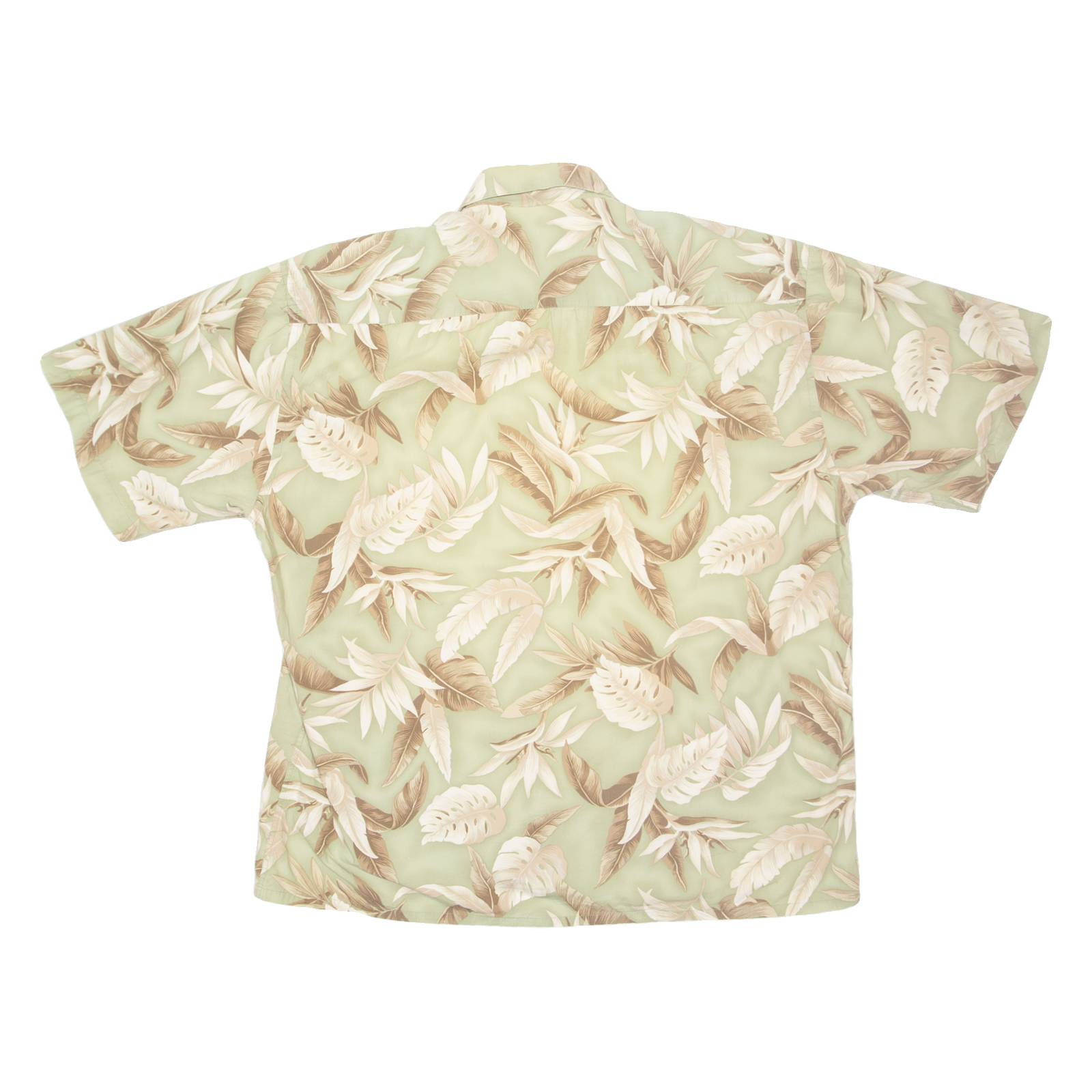 PIERRE CARDIN Mens Hawaiian Shirt Green Floral XL