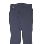 COLUMBIA Womens Polyester Blend Navy Blue Regular Fit Straight Leg Trousers W31
