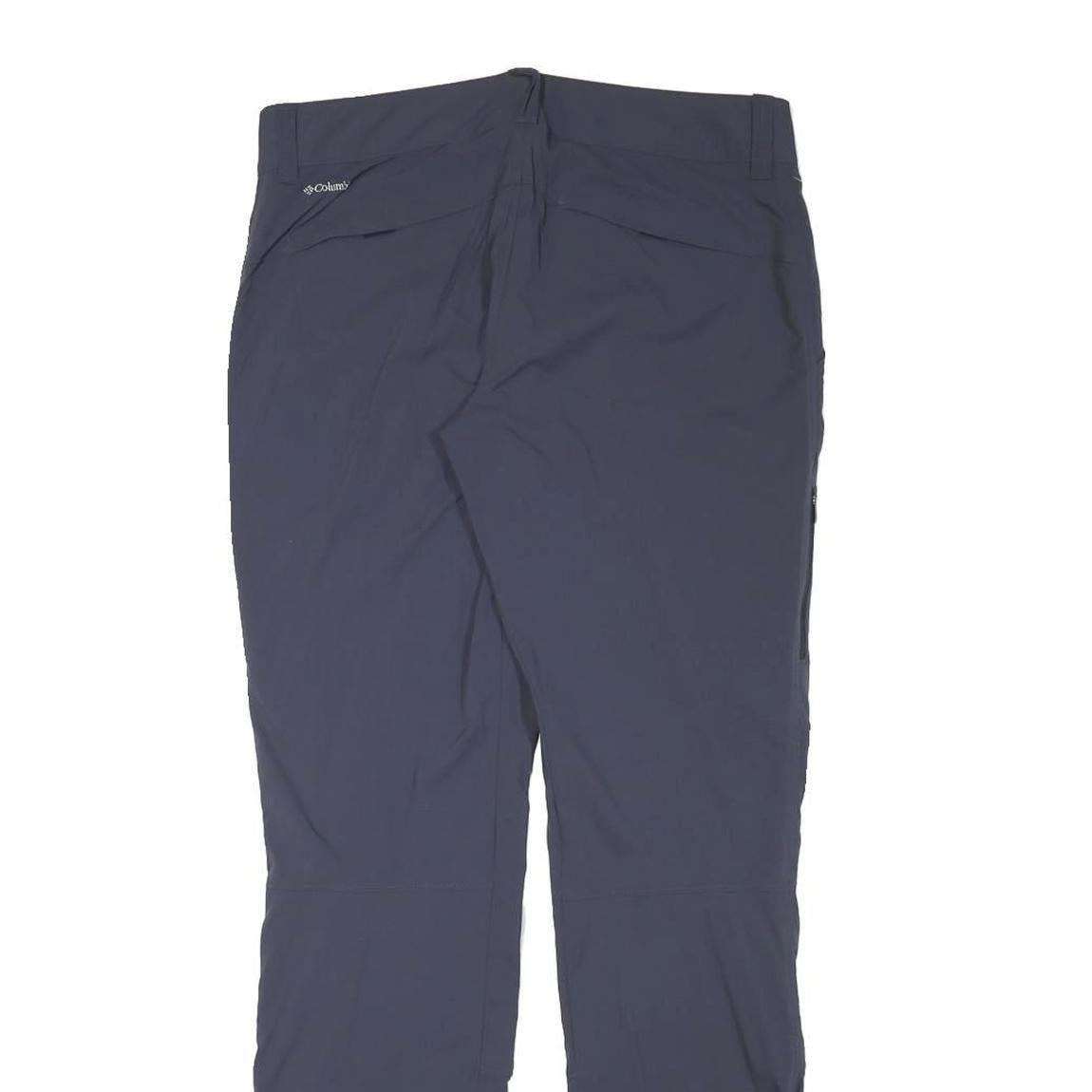 COLUMBIA Womens Polyester Blend Navy Blue Regular Fit Straight Leg Trousers W31