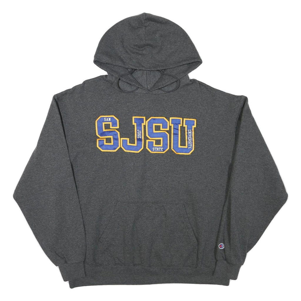 CHAMPION Mens Charcoal Grey San Jose State University Hoodie XL Cotton Blend
