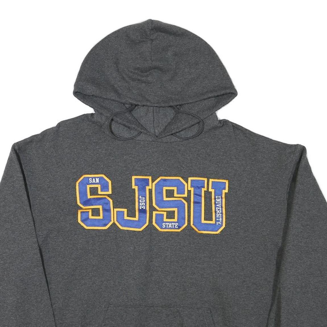 CHAMPION Mens Charcoal Grey San Jose State University Hoodie XL Cotton Blend