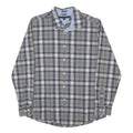TOMMY HILFIGER Mens Grey Blue Check Shirt L Casual Cotton Blend Button Down