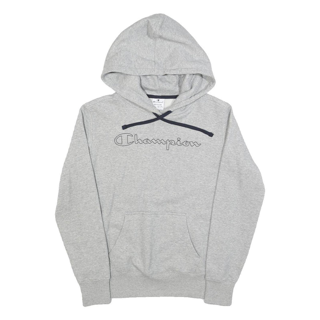 CHAMPION Womens Grey Hoodie M Cotton Blend Pullover Sweatshirt
