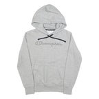 CHAMPION Womens Grey Hoodie M Cotton Blend Pullover Sweatshirt
