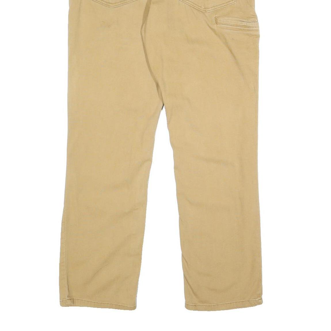 CARHARTT Mens Cotton Blend Beige Relaxed Fit Straight Trousers W32 L30 Workwear