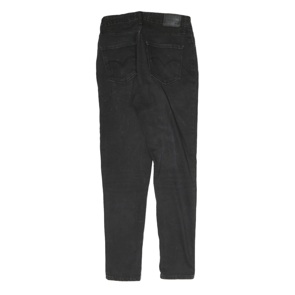 LEVI'S Womens 721 Slim Black Denim Slim Skinny Jeans W28 L27 Stylish Zip