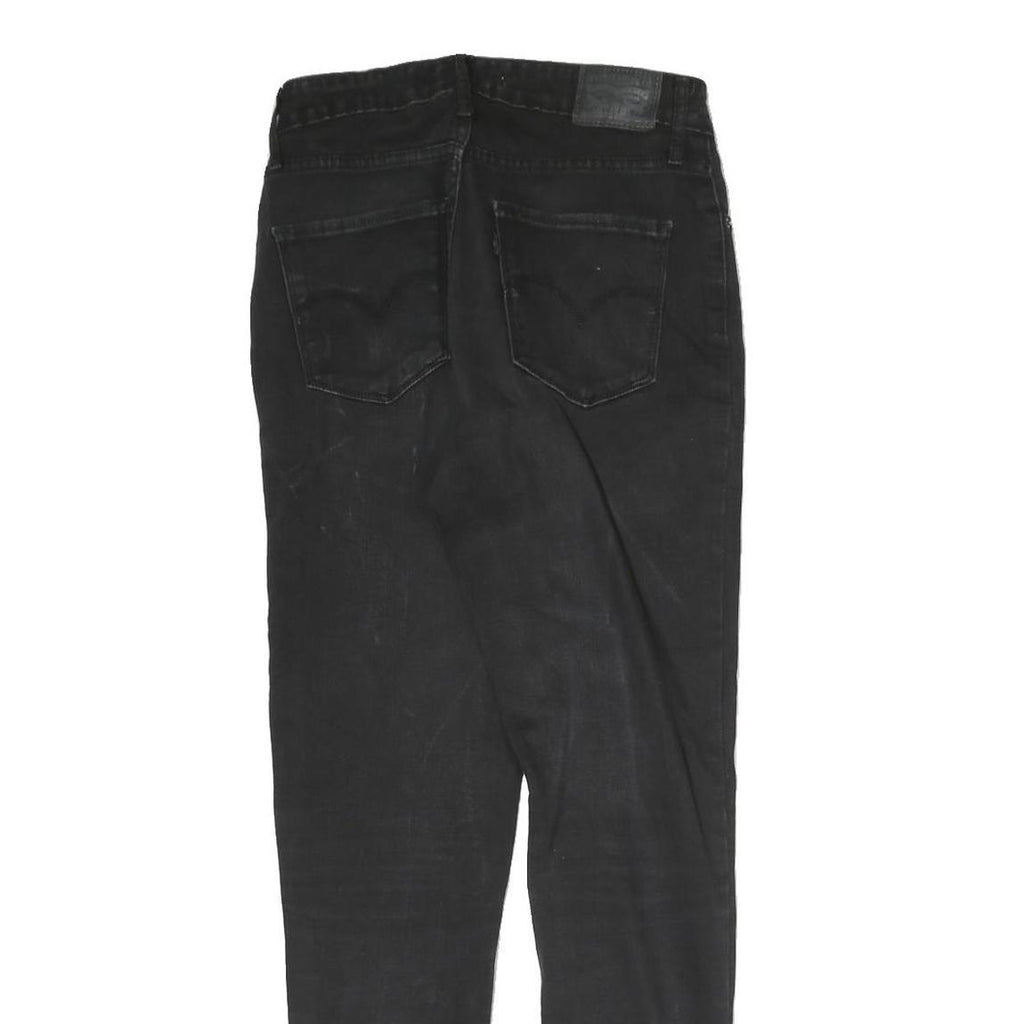 LEVI'S Womens 721 Slim Black Denim Slim Skinny Jeans W28 L27 Stylish Zip
