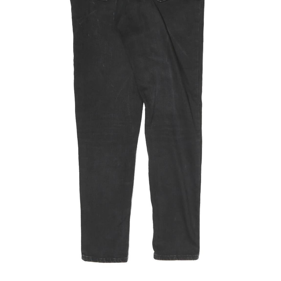 LEVI'S Womens 721 Slim Black Denim Slim Skinny Jeans W28 L27 Stylish Zip