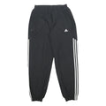 ADIDAS Mens Joggers Black & White Regular Tapered L W28 L30 Athletic Tracksuit