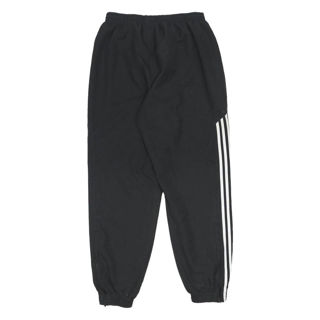 ADIDAS Mens Joggers Black & White Regular Tapered L W28 L30 Athletic Tracksuit