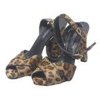 RALPH LAUREN Womens Leopard Print Strappy High Heel Sandals Synthetic UK 7.5