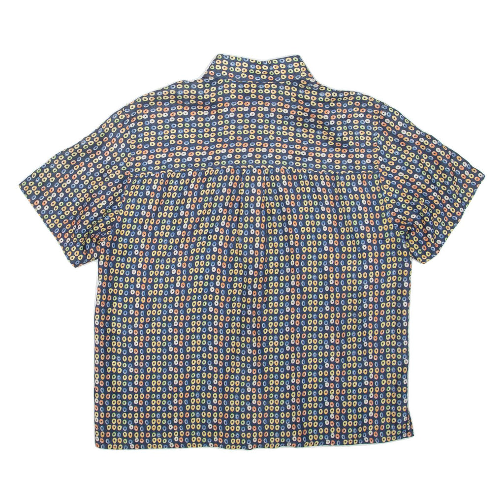 GIRA PUCCINO Womens Shirt Blue Silk Spotted L