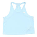 UNDER ARMOUR Womens Blue Racerback Sports Top XS Cotton Blend Activewear Crop