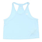 UNDER ARMOUR Womens Blue Racerback Sports Top XS Cotton Blend Activewear Crop