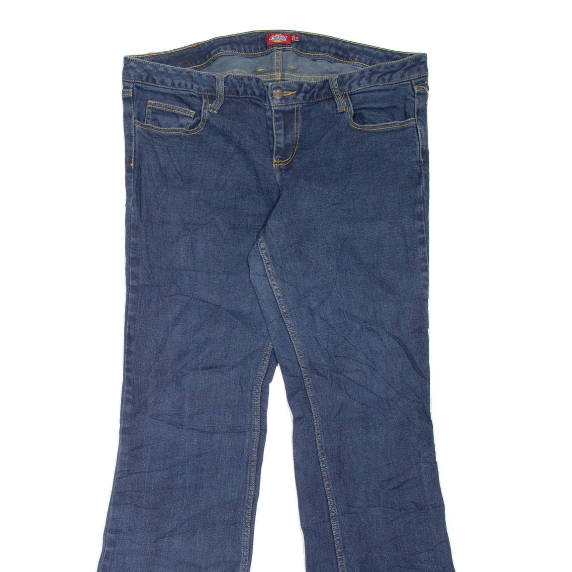 DICKIES Workwear Womens Jeans Blue Regular Bootcut W37 L34