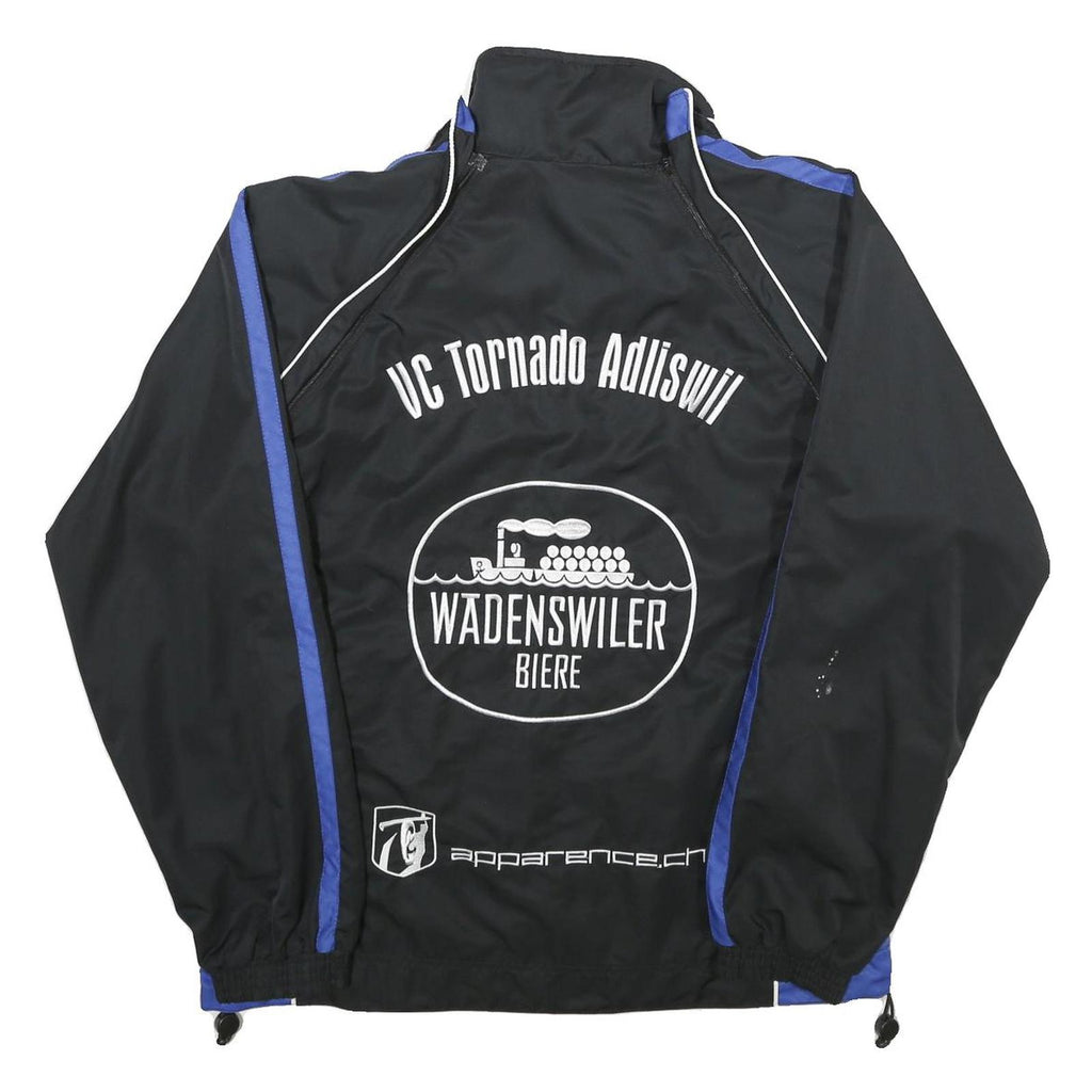 R-TEX Mens Black & Blue Zip Jacket L Polyester Tornado Sportswear