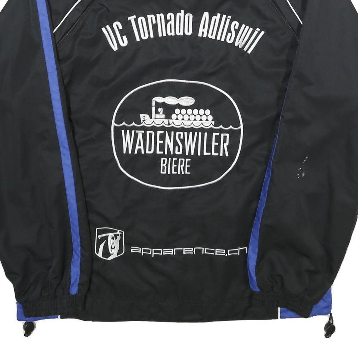 R-TEX Mens Black & Blue Zip Jacket L Polyester Tornado Sportswear