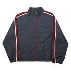STARTER Mens Grey & Burgundy Track Jacket XL Polyester Zip Athletic Casual Style