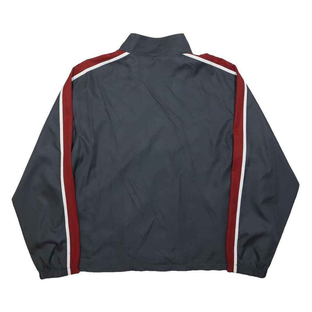 STARTER Mens Grey & Burgundy Track Jacket XL Polyester Zip Athletic Casual Style