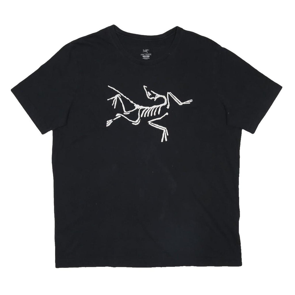 ARC'TERYX Mens Black Graphic T-Shirt L Short Sleeve Crew Neck Cotton Blend