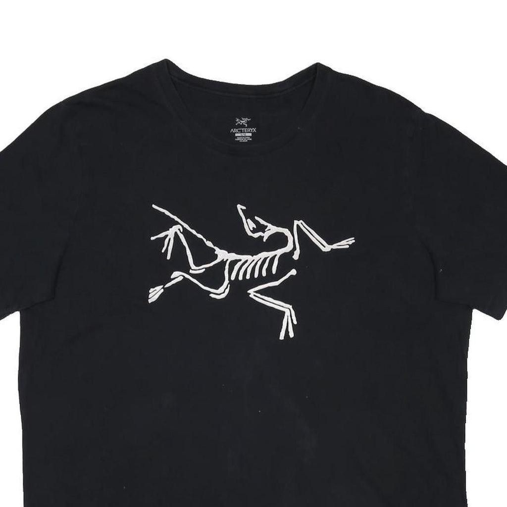 ARC'TERYX Mens Black Graphic T-Shirt L Short Sleeve Crew Neck Cotton Blend