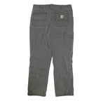 CARHARTT Mens Cotton Blend Grey Relaxed Fit Straight Leg Trousers W34 L30