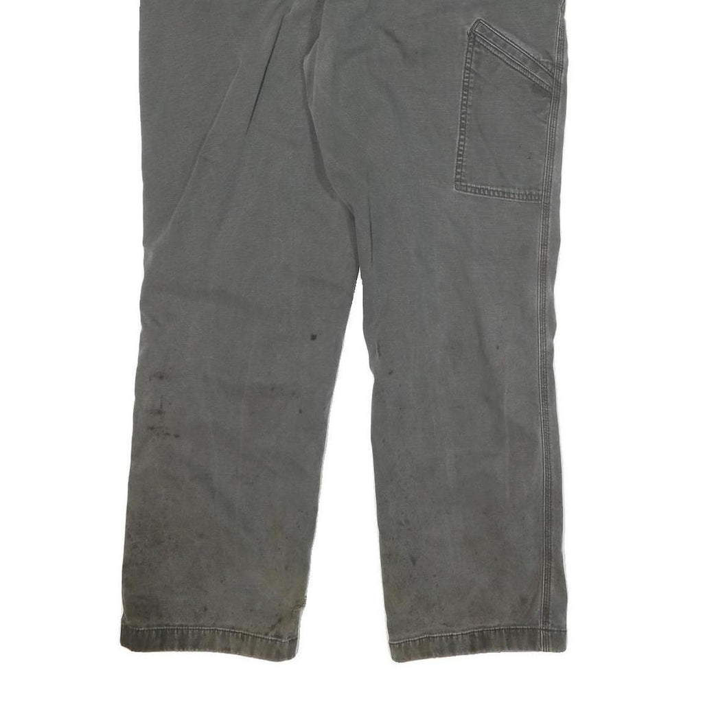 CARHARTT Mens Cotton Blend Grey Relaxed Fit Straight Leg Trousers W34 L30