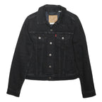 LEVI'S Womens Black Denim Button Jacket S Cotton Blend Casual Classic