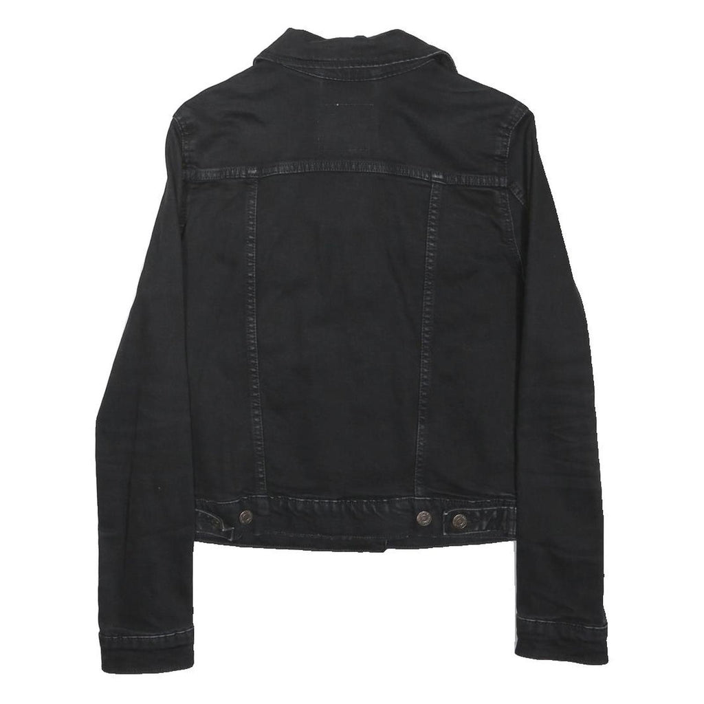 LEVI'S Womens Black Denim Button Jacket S Cotton Blend Casual Classic