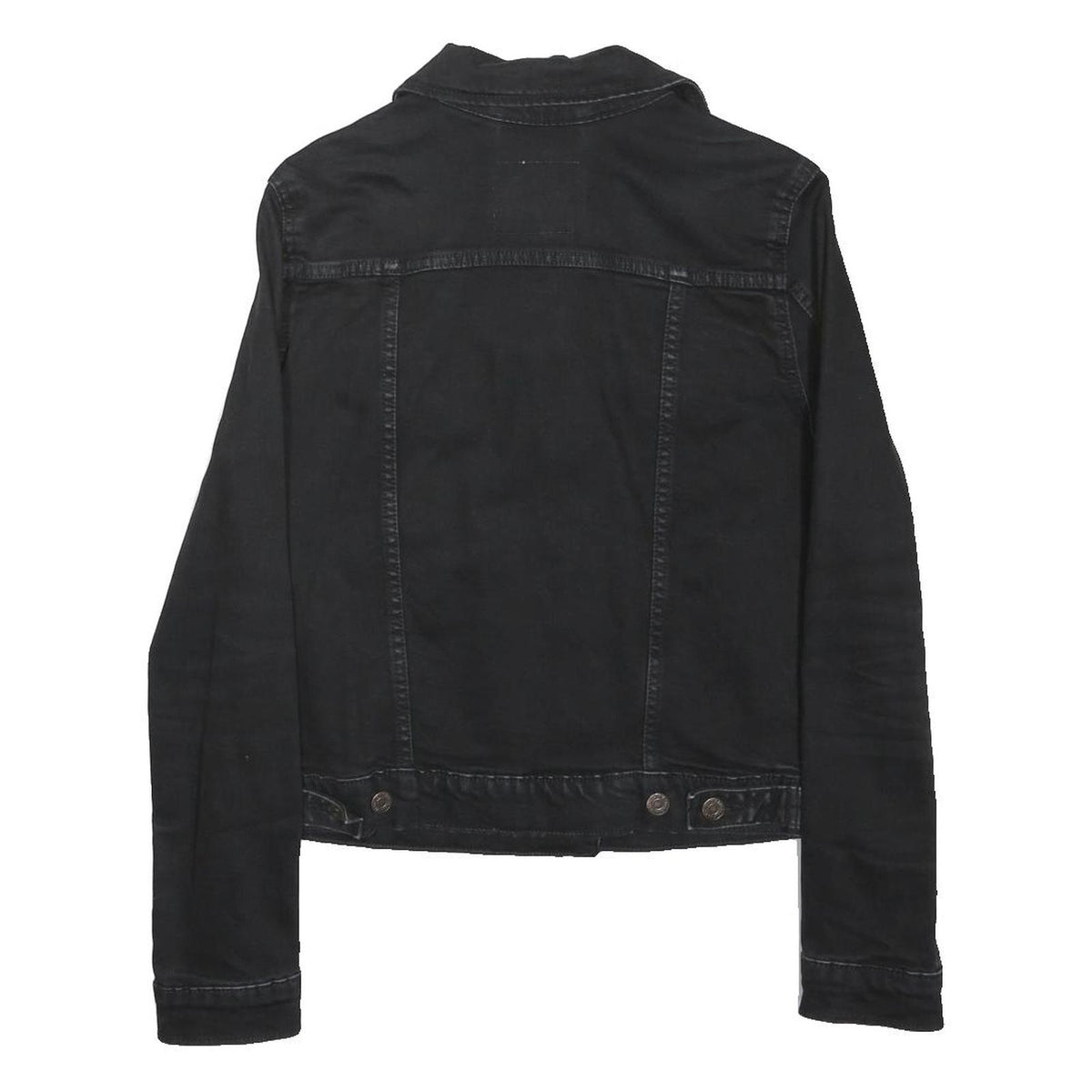 LEVI'S Womens Black Denim Button Jacket S Cotton Blend Casual Classic