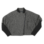 ZARA WOMAN Womens Grey & Black Wool Blend Zip Jacket M Knit