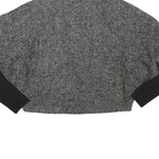 ZARA WOMAN Womens Grey & Black Wool Blend Zip Jacket M Knit