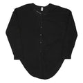 JUST BE Womens Black Plain Pullover Jumper V-Neck Regular Fit Size M Button Up
