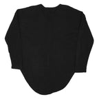 JUST BE Womens Black Plain Pullover Jumper V-Neck Regular Fit Size M Button Up