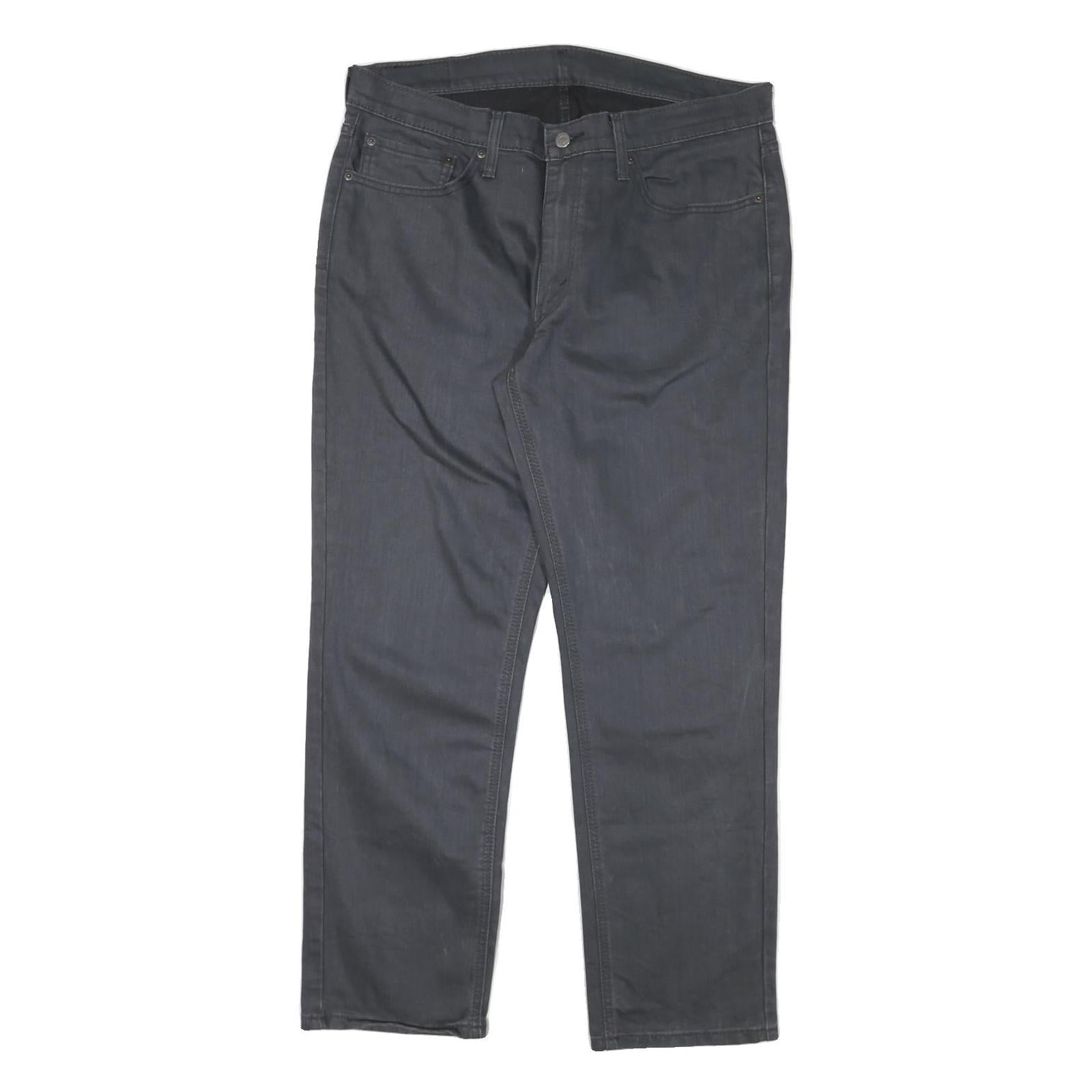 LEVI'S Mens Regular Fit Straight Leg Denim Black Cotton Blend Jeans W36 L30