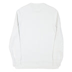 LEVI'S Mens White Crew Neck S Logo Sweatshirt Cotton Blend Casual