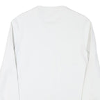 LEVI'S Mens White Crew Neck S Logo Sweatshirt Cotton Blend Casual