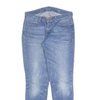 LEVI'S Womens Jeans Blue Slim Skinny Denim Light W28 L30 Faded Casual Zip
