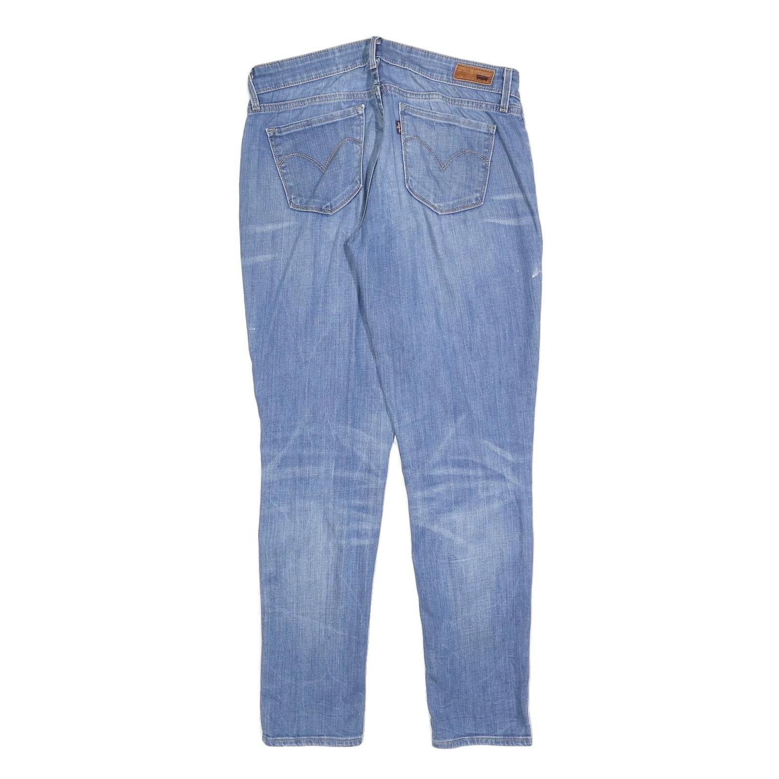 LEVI'S Womens Jeans Blue Slim Skinny Denim Light W28 L30 Faded Casual Zip