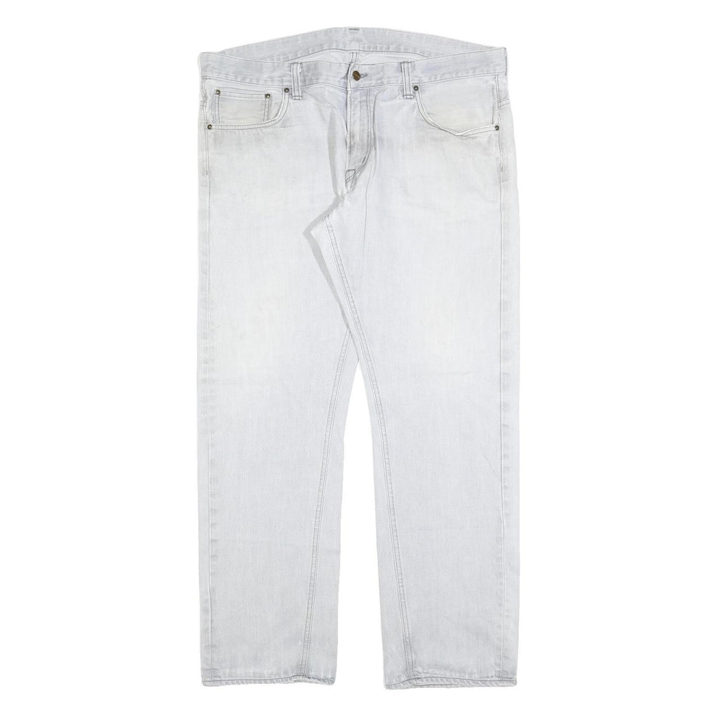 CARHARTT Mens Jeans White Relaxed Straight Denim Light W40 L34 Durable Workwear