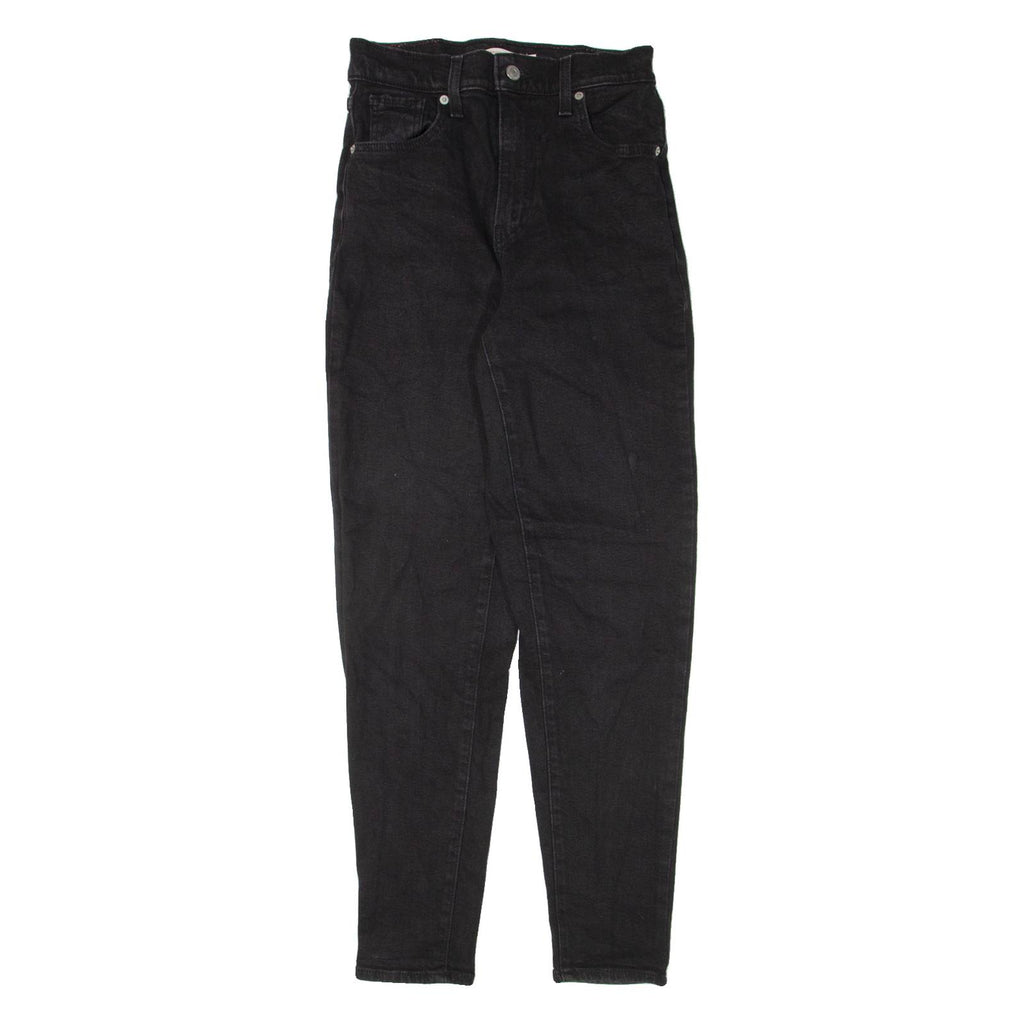 LEVI'S High Waisted Womens Jeans Black Regular Mom W24 L29