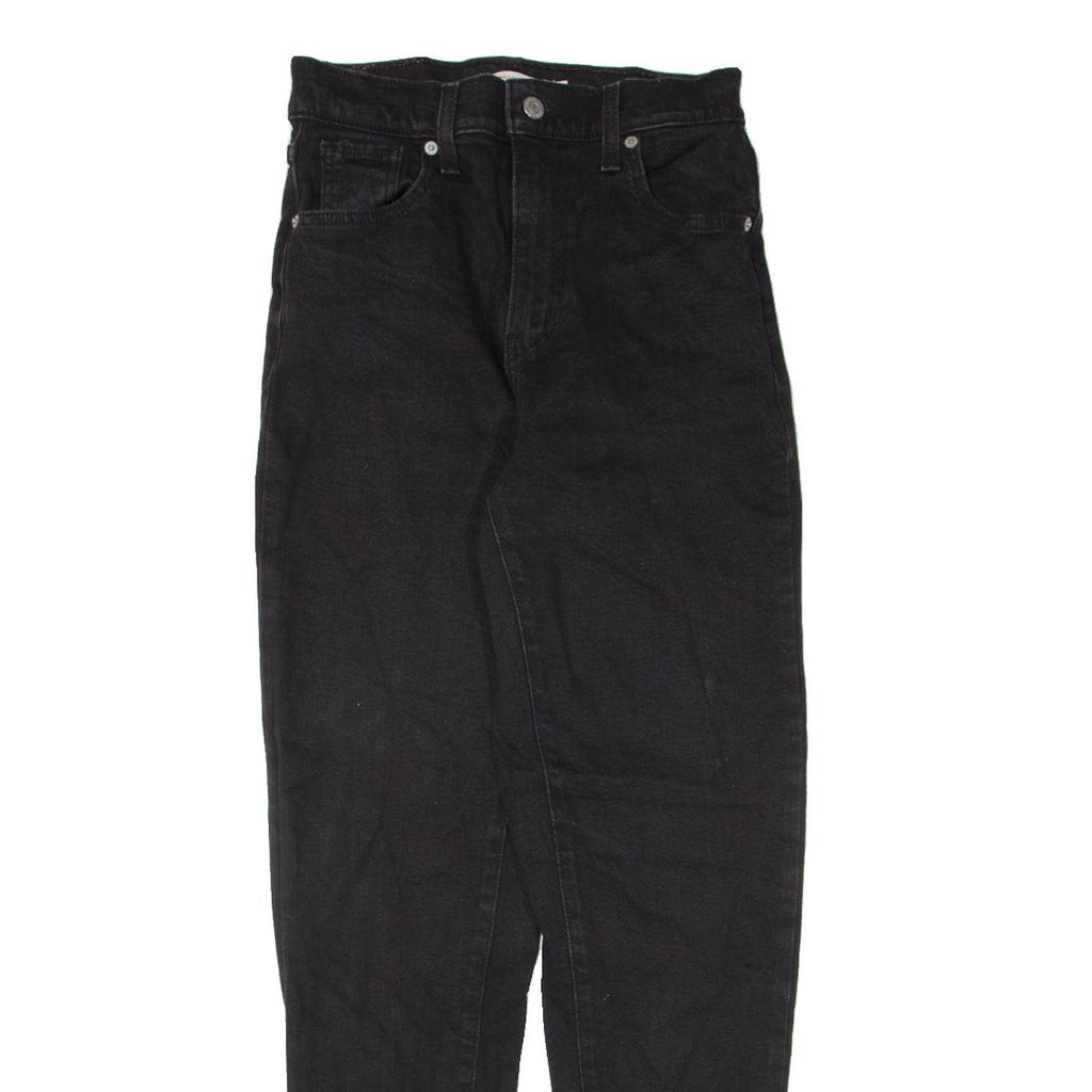 LEVI'S High Waisted Womens Jeans Black Regular Mom W24 L29