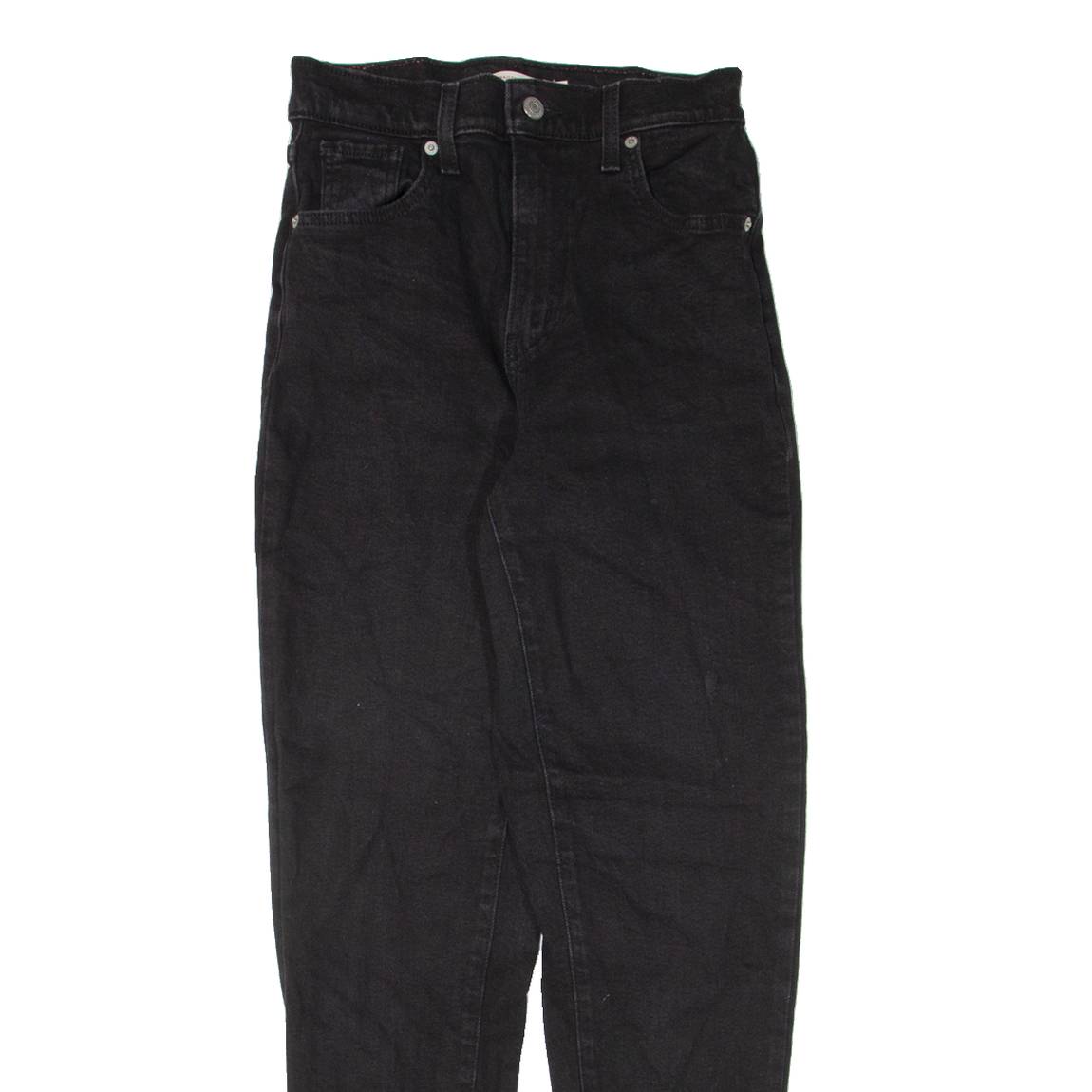 LEVI'S High Waisted Womens Jeans Black Regular Mom W24 L29