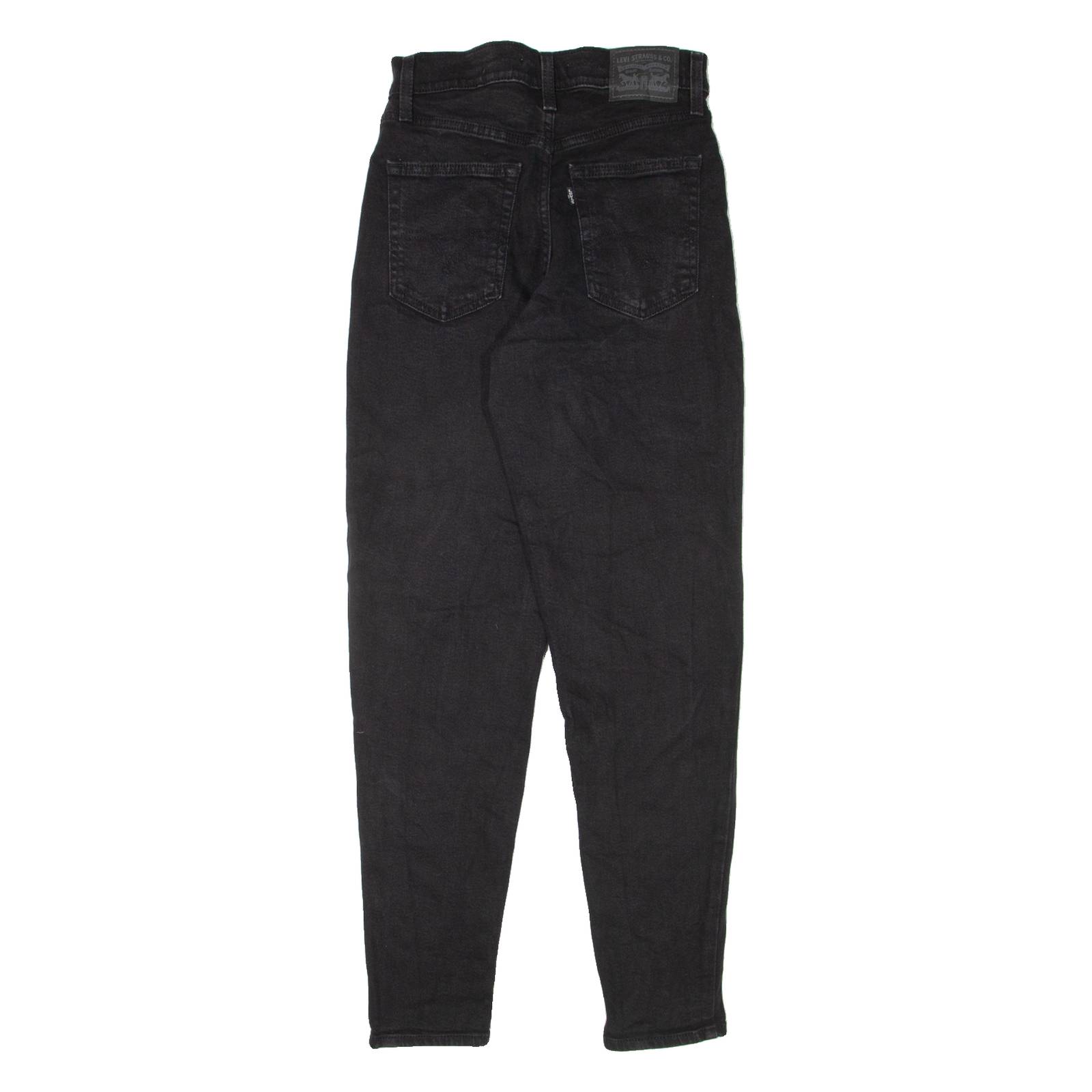 LEVI'S High Waisted Womens Jeans Black Regular Mom W24 L29