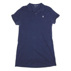 POLO RALPH LAUREN Womens Navy Blue Polo Cotton Dress Short Sleeve XL Classic Fit